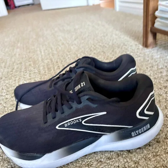 Brooks Glycerin 21 Black White Womens, Size 9.5 - Picture 4 of 9